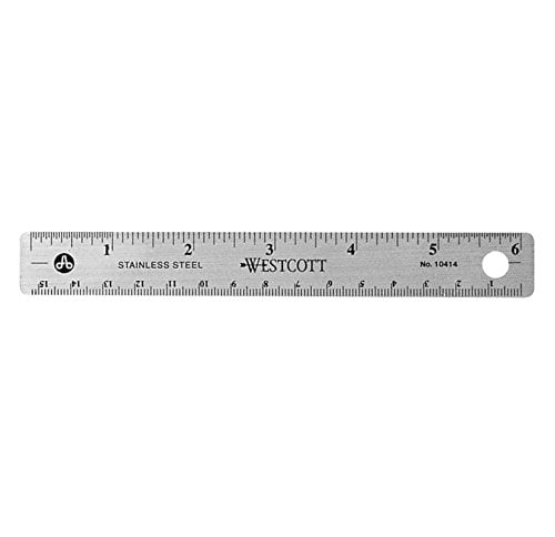 Ruler 6" inch #HR-06 Quint Measuring Systems Stainless Steel Hook Rule 