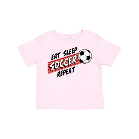 

Inktastic Eat Sleep Soccer Repeat Gift Toddler Boy or Toddler Girl T-Shirt