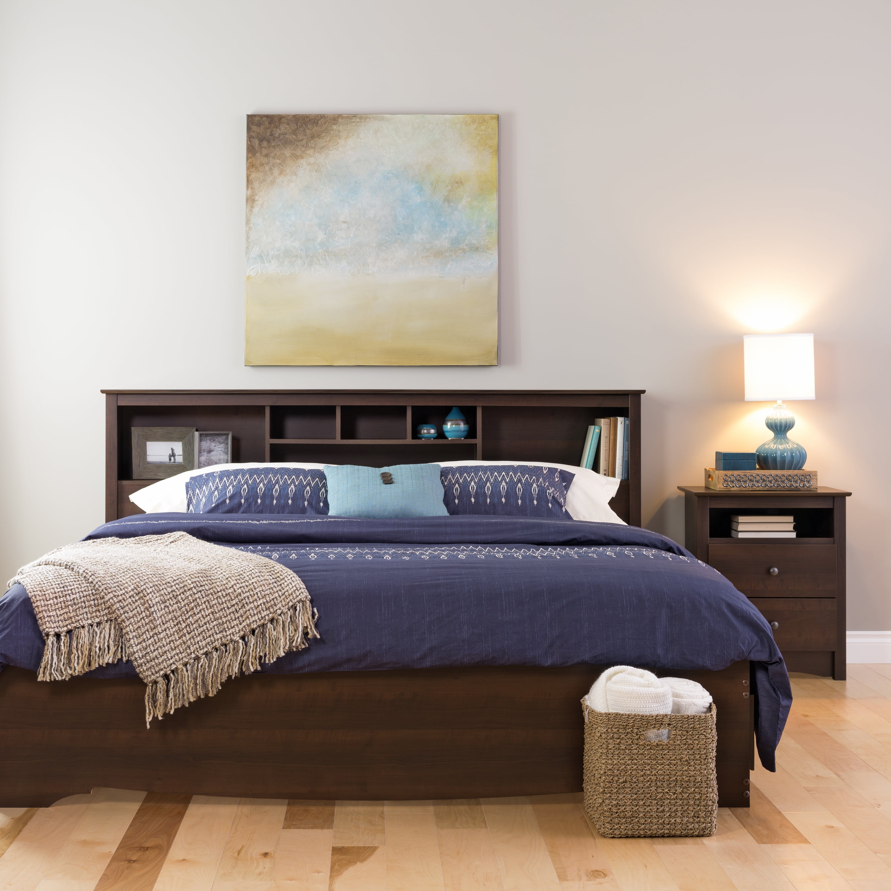 King size headboard espresso online