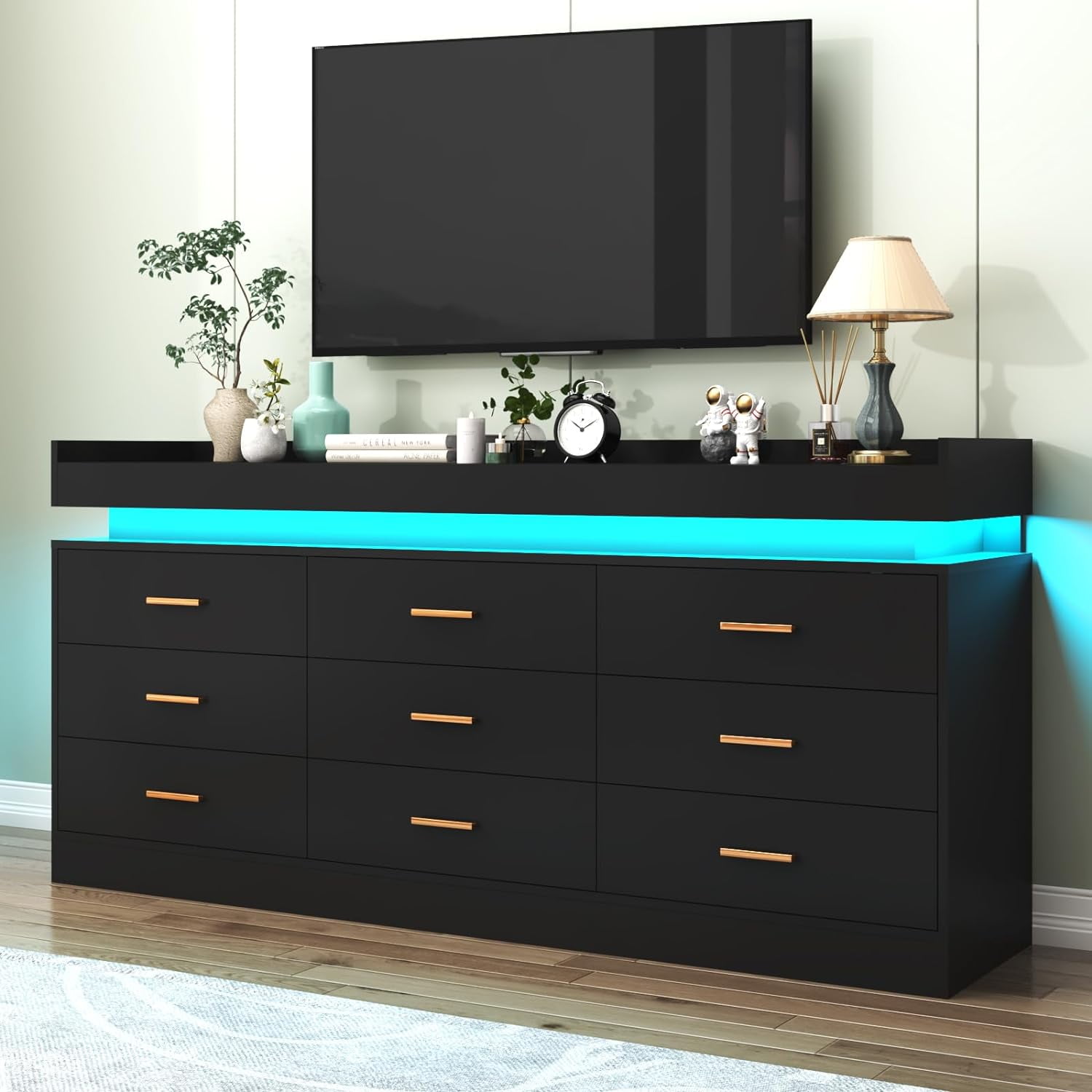 Dresser with led deals lights