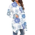 thumbnail image 1 of Cardigan à Manches 3/4 pour Femmes, Cardigan à Manches Longues Imprimé Floral à la Mode, Veste Cardigan, Cardigans pour Femmes en Liquidation, 1 of 6