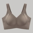 thumbnail image 2 of Mashaouyo Women's Bras Wide Straps Without Ring Gathered To Collect Side Breasts Large Size Tank Top Non Marking Bra Underwear Minimizer Bras for Women, 2 of 5