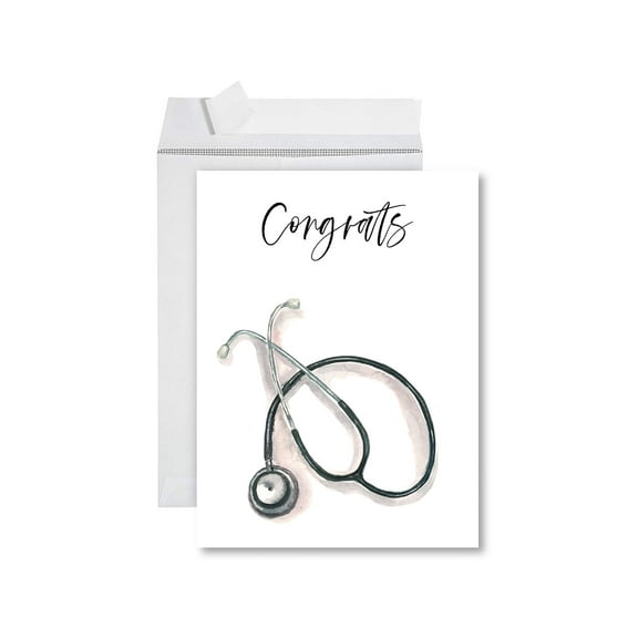 Koyal Wholesale Funny Congratulations Jumbo Card With Envelope, Congrats Stethoscope Design, Graduation Greeting Card