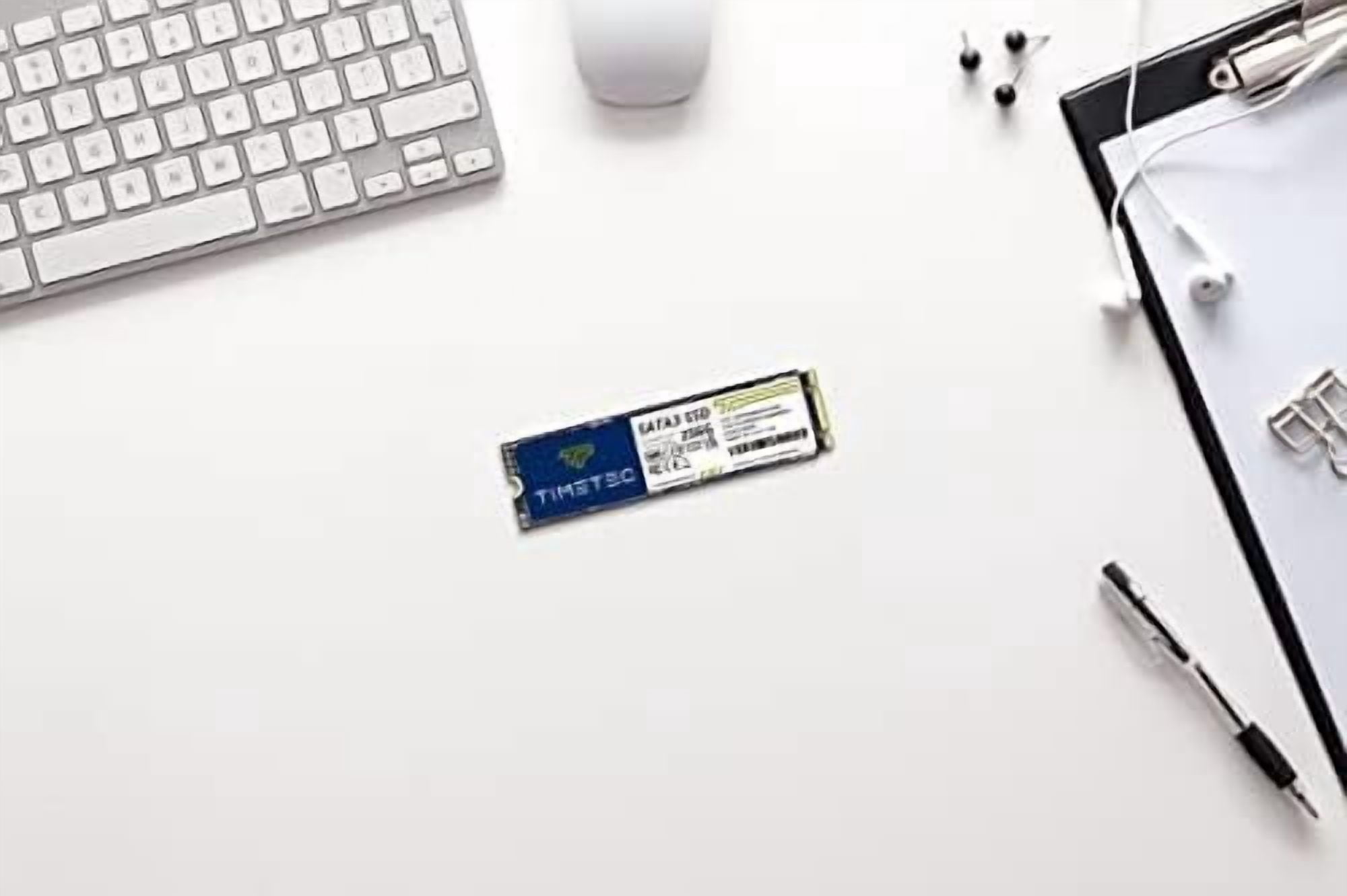 Timetec 256GB SSD 3D NAND SATA III 6Gb/s M.2 2280 NGFF 128TBW Read Speed Up to 550MB/s SLC Cache Performance Boost Internal Solid State Drive for PC Computer Laptop and Desktop (256GB)