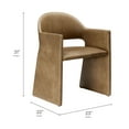 thumbnail image 3 of Talia   Vegan Leather Dining Armchair in Toast, 3 of 9