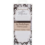 Memo Pad 80 Sheets-Bold Pink, Brown, & Black
