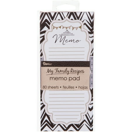 Memo Pad 80 Sheets-Bold Pink, Brown, & Black
