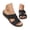 Black, variant on Summer Women Wedge Sandals Dressy Hollow Out Flower Sandal Rubber Sole Comfortable Walking Casual Slip on Beach Slides Black 7.5