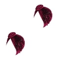 thumbnail image 3 of Sonducket Hijab musulmán preatado con nudo de turbante, cuentas de taladro coloridas, envoltura ajustable para la cabeza, sombreros de moda, capó con Vino rojo 2piezas Sonducket CBP393915, 3 of 5