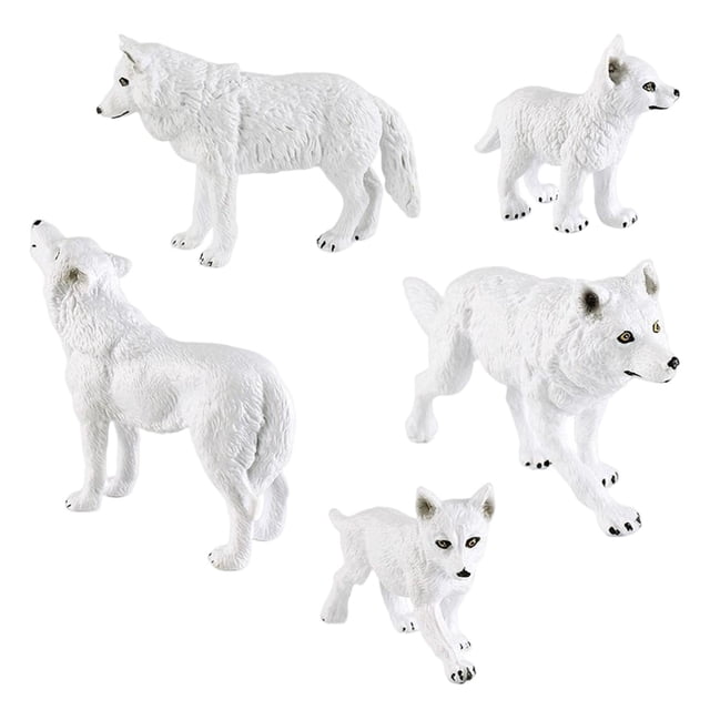 s de ,s de s Juguetes de Colección ,Animal modelo decoración niño ,Simulación Silvestre Animal Modelo Zulema Figuras de lobo