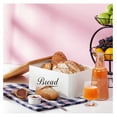 thumbnail image 6 of Drevy Modern Metal Bread Box with Bamboo Cutting Board Lid, Bread Storage Container for Kitchen Counter, Vintage Kitchen Decor Organizer (Pack of 2), 6 of 7