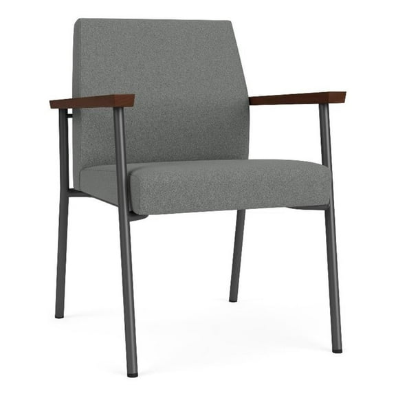 Mystic Reception Waiting Room Guest Chair / Charcoal Steel / Light Gray