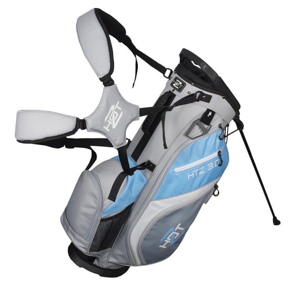 Hot-Z Golf Ladies 3.0 Stand Bag Grey/Light Blue/White