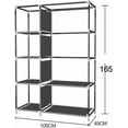 thumbnail image 2 of Livearty (TM) Portable Wardrobe Closet Clothes Organizer Non-Woven Fabric Cover with 6 Storage Shelves, 2 Hanging Sections and 4 Side Pockets, 2 of 5