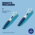 thumbnail image 2 of Mango de afeitar Dollar Shave Club Blue de repuesto (paquete de 2), 2 of 7
