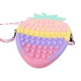 thumbnail image 3 of xiaxaixu Silicone Coin Purse, Strawberry Bear Shape Wallet Bubble Fidget Toy, 3 of 7