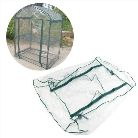 Paddsun Greenhouse cover with Roll-Up Zipper Door -27.17 x 19.27 x 36.22 Inch PVC Greenhouse Cover Frame Not Include for Outdoor Plant Gardening Plants Cold Frost Protection Wind Rain Proof