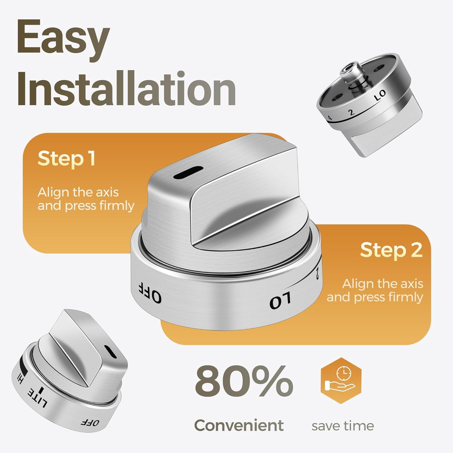 5 Pack AEZ73453509 Stove Knobs, Fit for LG Gas Range Oven