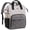 Black-white-gray, variant on Laptop Backpack for Women, 15.6 inch Work Travel Backpack Purse, Puffer Quilted Laptop Backpack Casual Daypack for Nurse Teacher,Black-White-Brown