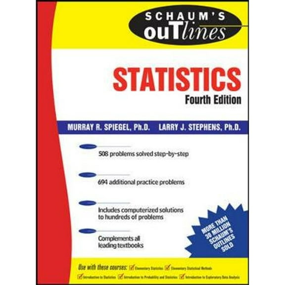 Pre-Owned Schaum's Outline of Statistics (Schaum's Outlines) Paperback