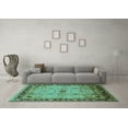 thumbnail image 3 of Ahgly Company Indoor Rectangle Oriental Turquoise Blue Industrial Area Rugs, 5' x 8', 3 of 4