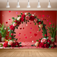 thumbnail image 5 of Romantic Rose Arch Background Valentine's Day Backdrop Banner Party Decorations Photo Props Valentine Celebration Event Decor, 5 of 8