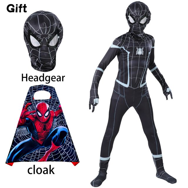Disfraz de spiderman de la película Iron Spider para niños y adultos, máscara adjunta, trajes de fiesta de carnaval, mono de superhéroe Fivean unisex