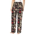 thumbnail image 3 of Daiia rock record Skull Women's Sleep Pant with Pockets and Drawstring,Pajama Pants-X-Large, 3 of 9