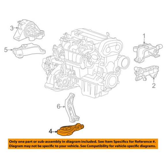 Chevrolet GM OEM Sonic Engine Motor Transmission-Lower Trans Mount 95493722