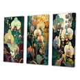 thumbnail image 3 of Designart "Bright Retro Orchid Vibrant Blossoms II" Floral Orchid Wall Art Set Of 3 - Traditional White Canvas Set For Living Room Decor, 3 of 6