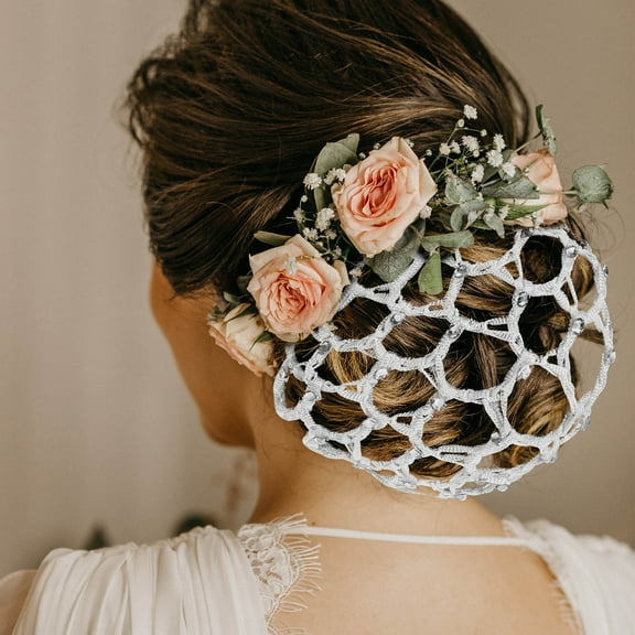 Raindrops Elastic White Hairnet for Look Suitable for Work