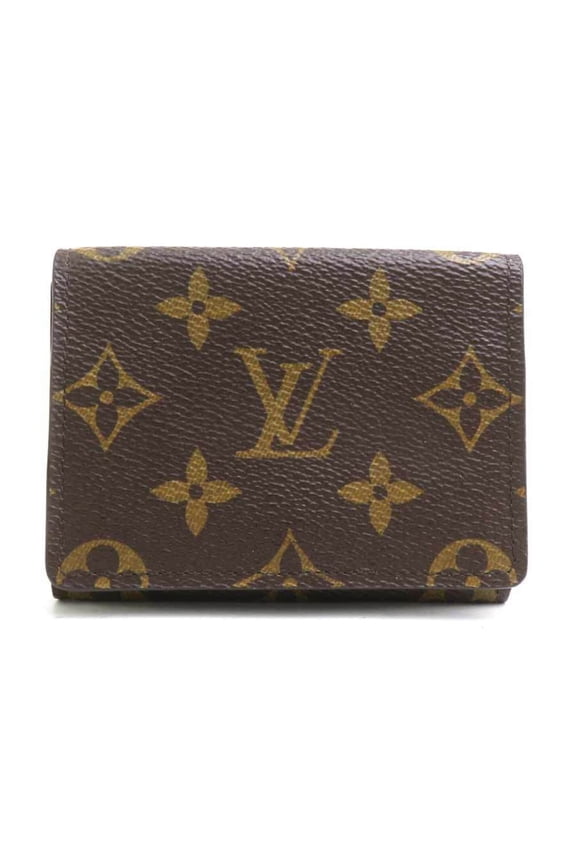 Pre-Owned Louis Vuitton business card holder/card case, Monogram canvas, brown, men's/women's,...