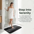 thumbnail image 5 of REGALWOVEN Shaggy Bathroom Rug, Ultra Thick Absorbent Plush Bath Mat, Non-Slip Soft Microfiber Carpet for Shower and Vanity Black 24" x 16", 5 of 5