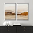 thumbnail image 3 of IDEA4WALL Framed Canvas Print Wall Art Set Brown Mountain Range Ocean Lake Nature Wilderness Modern Art Decorative Geometric Minimal Artwork for Living Room, Bedroom, Office -, 3 of 5
