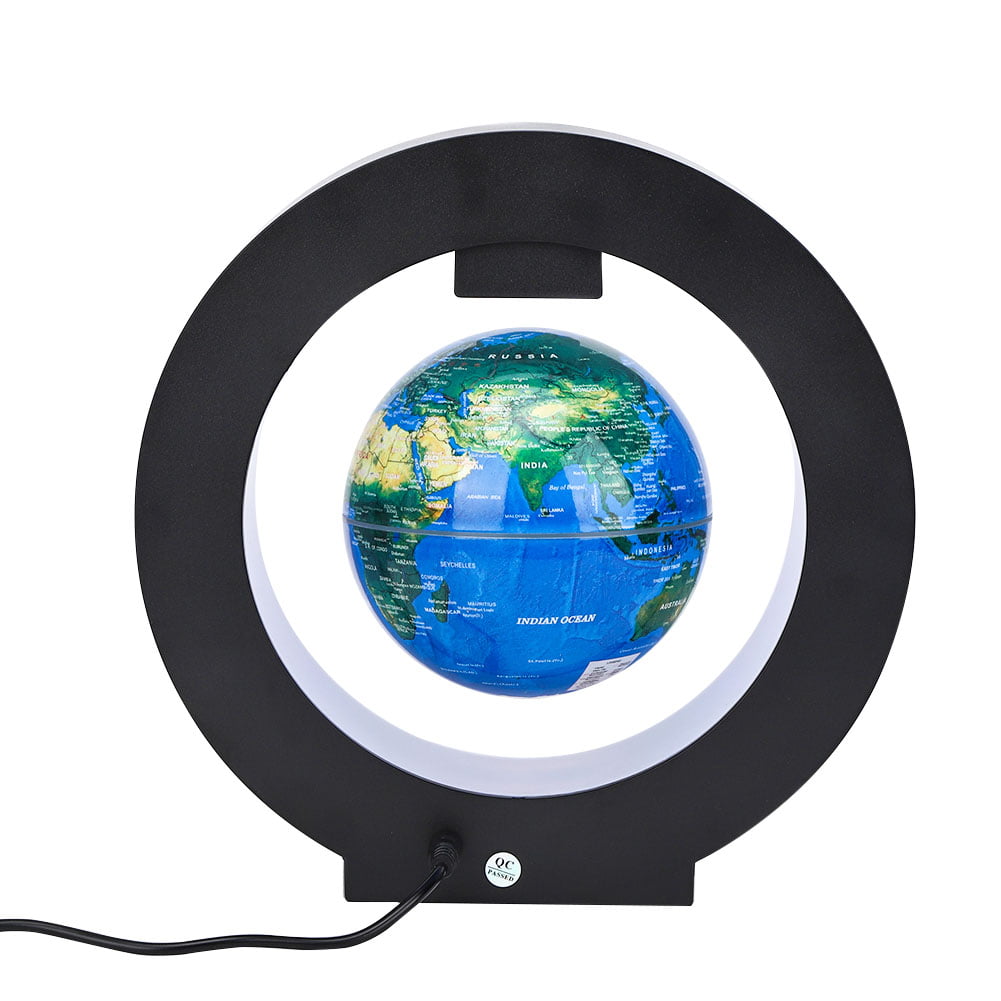 Levitating Globe Floating Globe LED Lights Magnetic Field Levitation World Map 