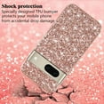 thumbnail image 4 of Compatible with Google Pixel 8a Case Glitter Shockproof, Google Pixel 8a Phone Case Bling Sparkly TPU and PC Silicone Shiny Girl Women Thin Protective Cover (Rose Gold), 4 of 7