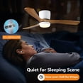 thumbnail image 6 of 42 Inch Ceiling Fan with Light and Remote, Modern Flush Mount Low Profile Fan, 6 Speed Reversible DC Motor, Dimmable LED for Bedroom Farmhouse Patio Indoor Outdoor, 6 of 10