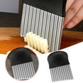 thumbnail image 7 of Large Crinkle Cutter - French Fry Slicer - Potato Knife Cutter Fruit Vegetable Wavy Chopper - Knife Stainless Steel Blade Cutting Tool (1 Pcs), 7 of 7