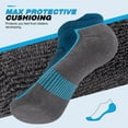 thumbnail image 5 of Lohol Mens Ankle Running Socks, Athletic Cushioned Low Cut Moisture Wicking Cotton Short Sports Socks, 6 Pairs, 5 of 9