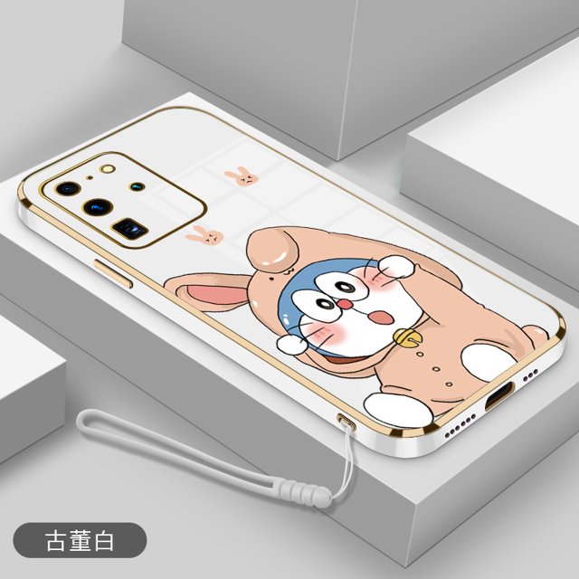 Doraemon Rabbit casing Para SAMSUNG Note 20 ULTRA 10 PRO M23 4G F22 M22 M32 F23 M11 Funda De Moda De Dibujos Animados De Lujo Suave Cámara De Protección De La