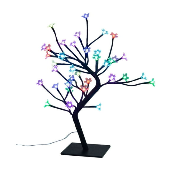 Cherrys Blossoms Tree Lights Led Indoor Room Decoration Tree Lights Bedroom Home Colorful Color Changing Glowing Tree Christmas Decoration