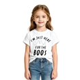 thumbnail image 3 of XAOFW Boys Girls Halloween Shirt Short Sleeve Round Neck Ghost Letter Graphic Tees Toddler Kids Autumn Loose Fit T Shirts 4-5 Years, 3 of 3