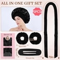 thumbnail image 4 of AWAYTR Professional Heatless Curling Rod, 5 Piece Set, with Sleep Cap, Headband, Hair Clip, Black, 4 of 7