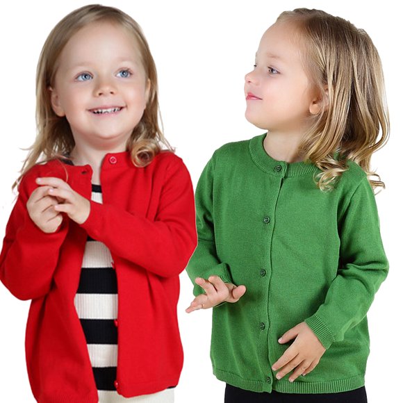 KYAIGUO Chandail Décontracté à Manches Longues pour Bébés et Tout-Petits Filles, Cardigan pour Enfants Garçons à devant Ouvert, Chandail en Tricot Doux, Chandail Surdimensionné 12M-7T