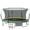 Dark Green#2, variant on Mini Trampoline, YC 12FT Springfree no Gap Trampoline- Green, Dark Green Trampoline For Kids,Steel Fitness Trampoline, Fitness & Sports Fitness Trampolines
