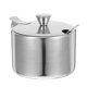 thumbnail image 1 of Juego de botes de azúcar de acero inoxidable con cuchara, tarro para condimentos, pimienta, cubo de caramelo, recipiente para condimentos con tapa para Cocina, 1 Juego, 1 of 5