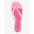 thumbnail image 5 of No Boundaries Women's Jelly Flip Flop Kitten Heel Sandals, 5 of 7