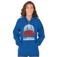 thumbnail image 5 of Vintage Patriotic American Buffalo Unisex Fleece Graphic Zip Up Hoodie Brisco Brands 3X, 5 of 6