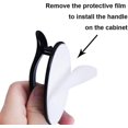 thumbnail image 3 of 4 Pcs Self Adhesive Window Handle, Self Adhesive Handle, Sliding Door Adhesive Handle For Window Cupboard Drawer Cabinet Refrigerator Auxiliary(white+, 3 of 5