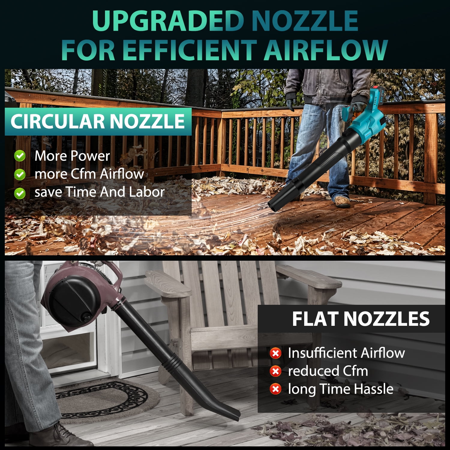 UNTIMATY 500 CFM Cordless Leaf Blower for Lawn Care 200 MPH Battery Leaf Blower Leaf Blower with 2 x 4.0Ah Battery, Brushless Motor, Charger, 3 Variable Speeds